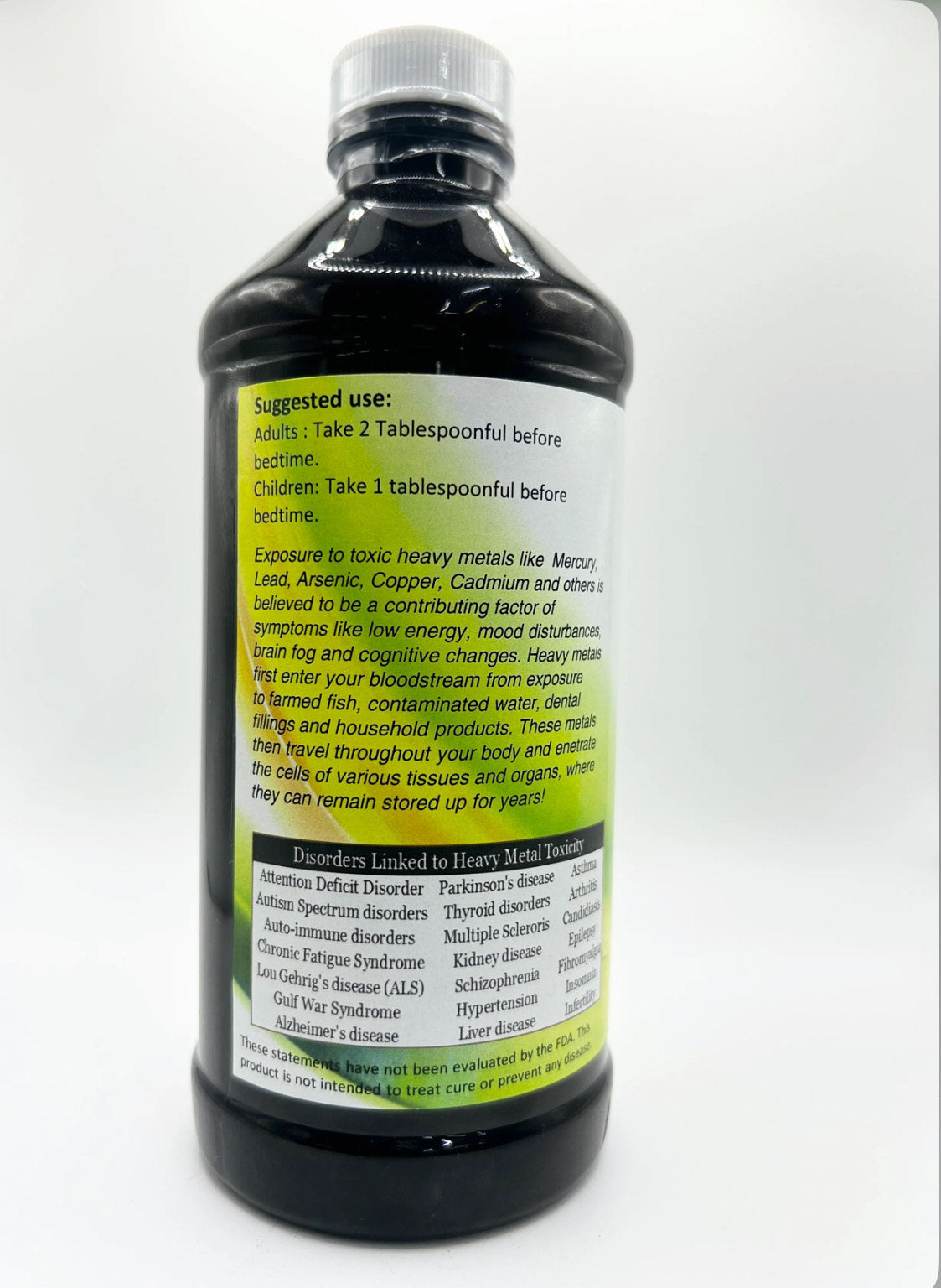 Heavy Metal Detox Tonic - 16oz | Immune Support & Health Improvement | Improves Brain Fog, Chronic Fatigue with Ziolite, Atlantic Red Algae, Barley Grass, Spirulina, Chlorella, Milk Thistle & More