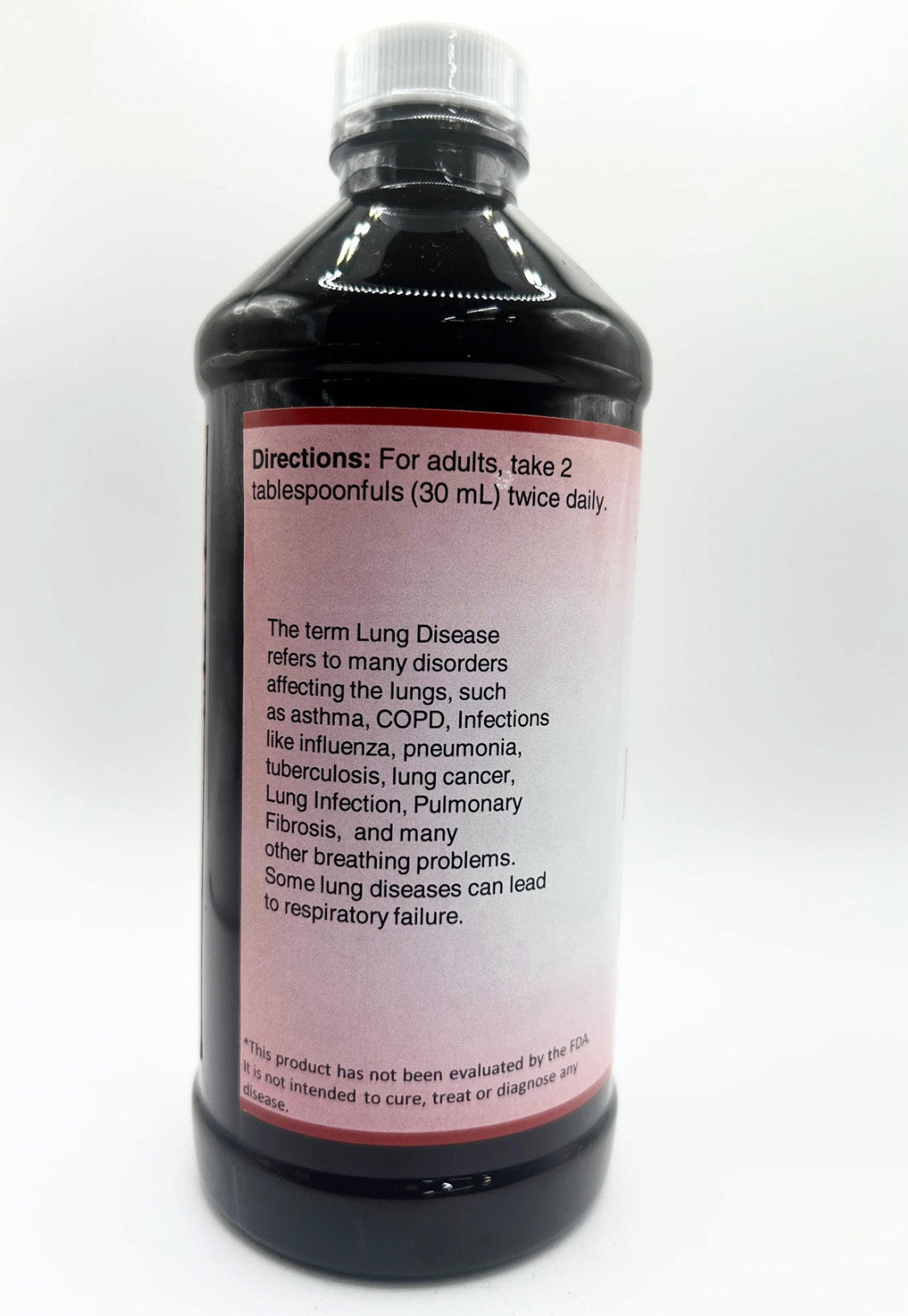 Natural Herbs Healthy Lung Support Tonic - 16oz | Asthma, Breathing & Congestion Relief with Mullen, Black Seed, Eucalyptus & More!